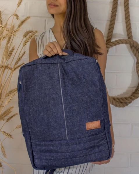 Shop Stylish & Functional Denim Travel Laptop Backpacks from Dwij